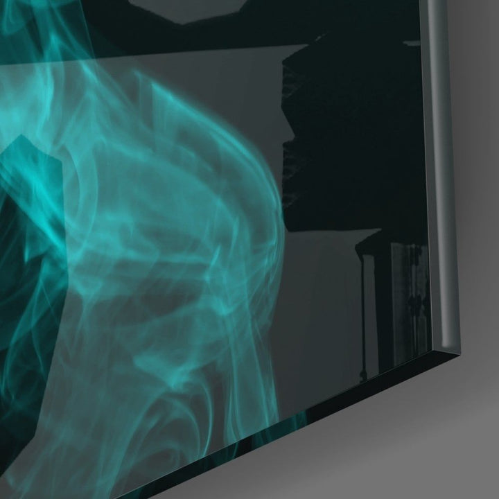 Yeşil Duman Cam Tablo