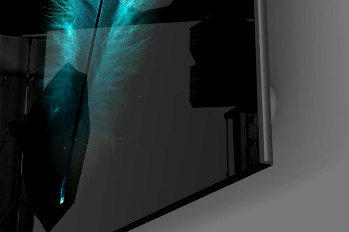 Yeşil Tüy Cam Tablo