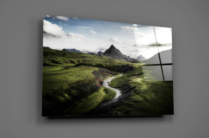 Yeşil Vadi Cam Tablo