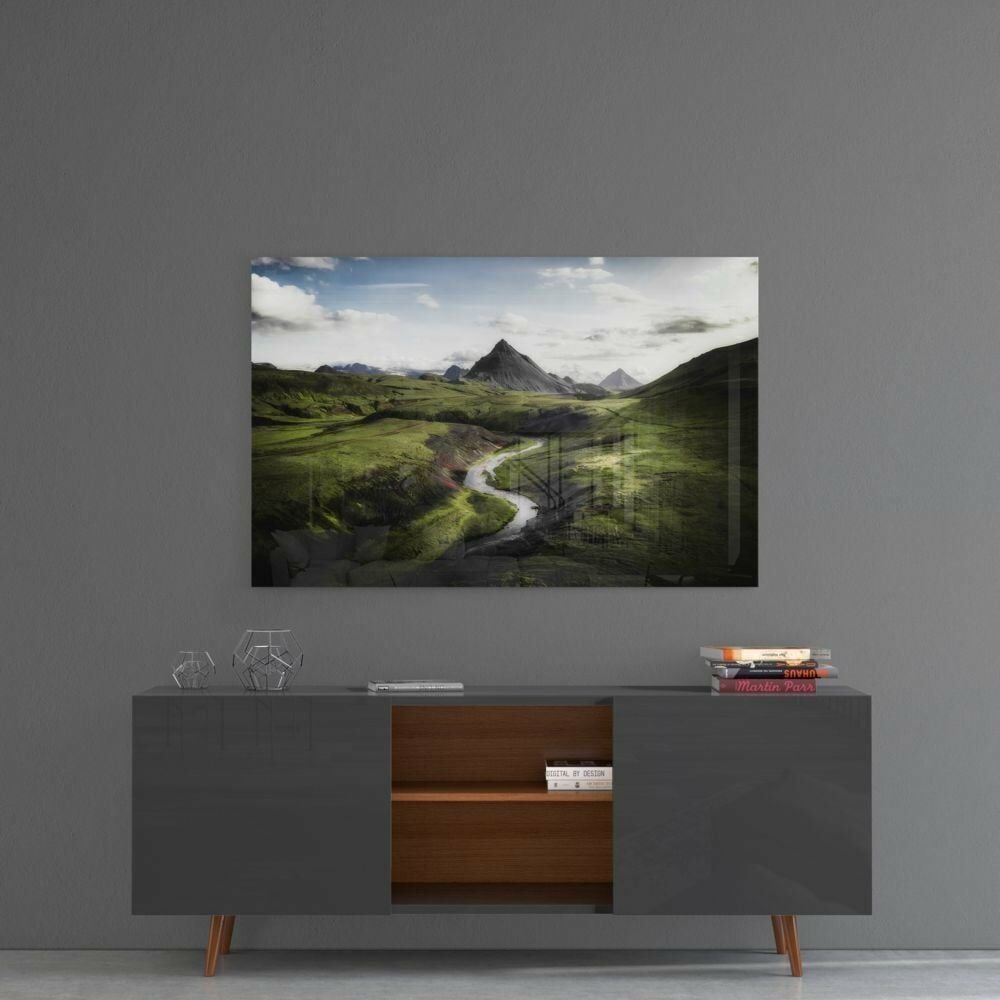 Yeşil Vadi Cam Tablo
