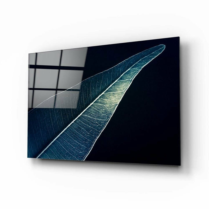 Yeşil Yaprak Cam Tablo