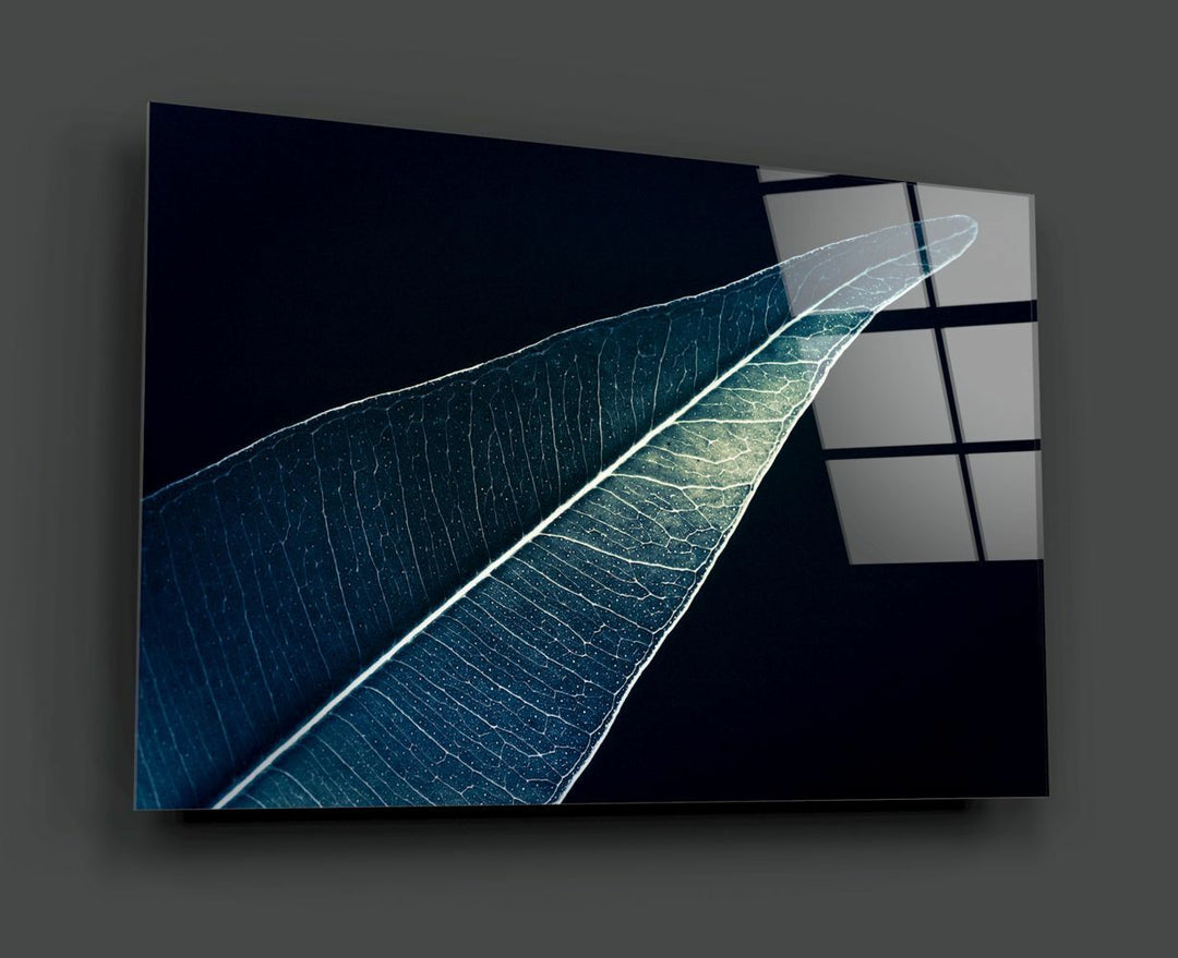 Yeşil Yaprak Cam Tablo