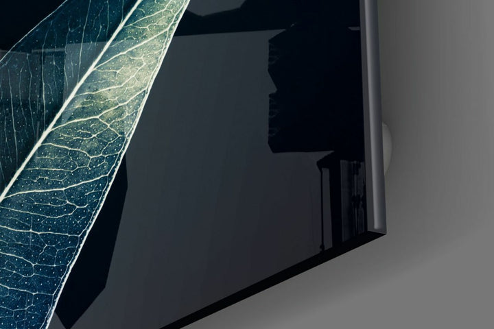 Yeşil Yaprak Cam Tablo