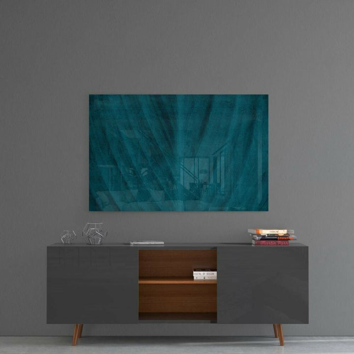 Yeşil Yaprak Cam Tablo