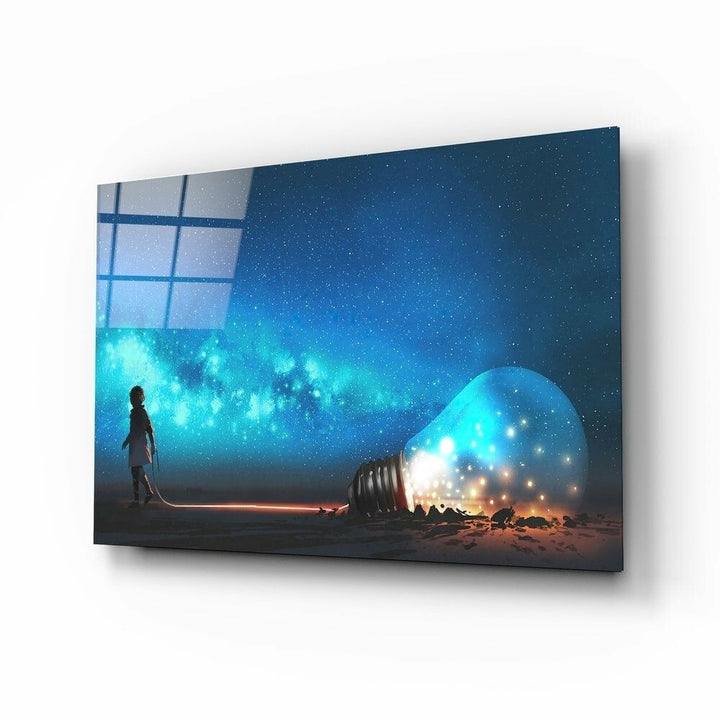 Yıldızlı Gece Cam Tablo