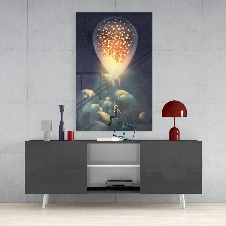 Yıldızlı Rüya Cam Tablo