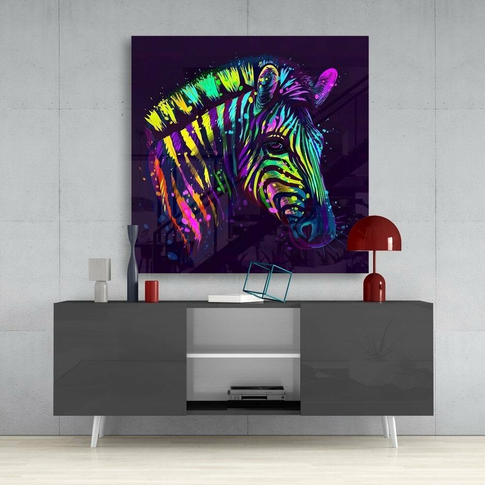 Zebra Kuşağı Cam Tablo
