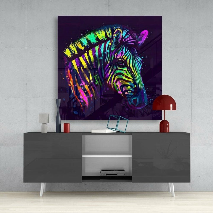 Zebra Kuşağı Cam Tablo