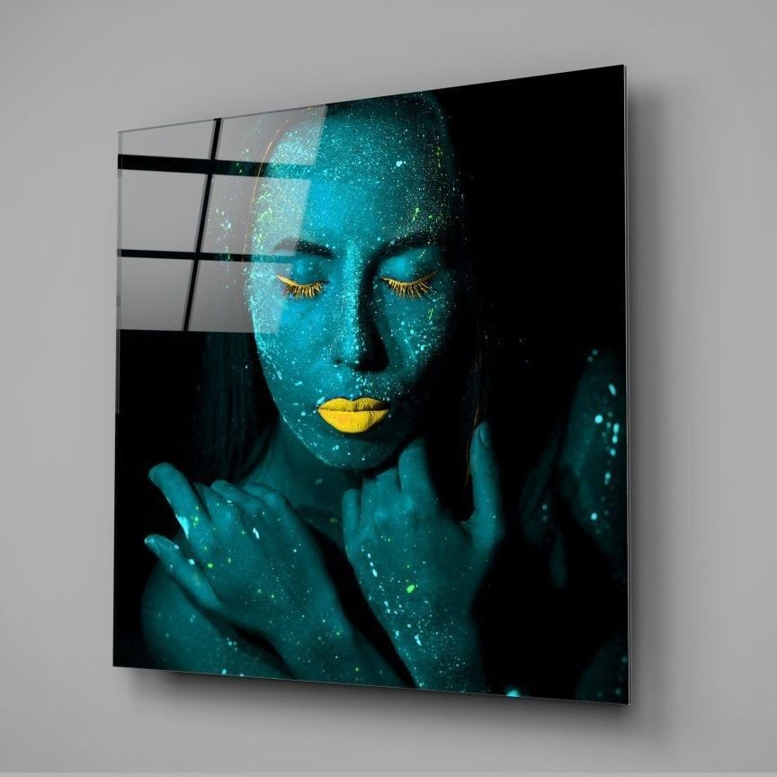 Zümrüt Kadın Cam Tablo