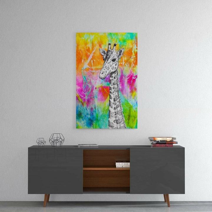 Zürafa Cam Tablo