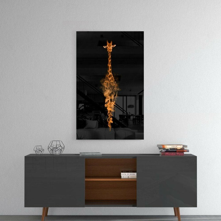 Zürafa Cam Tablo