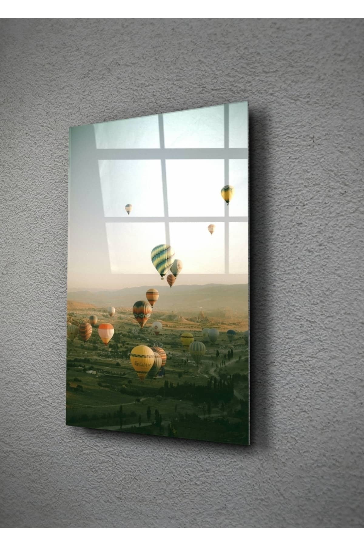 Sıcak Hava Balonları Cam Tablo