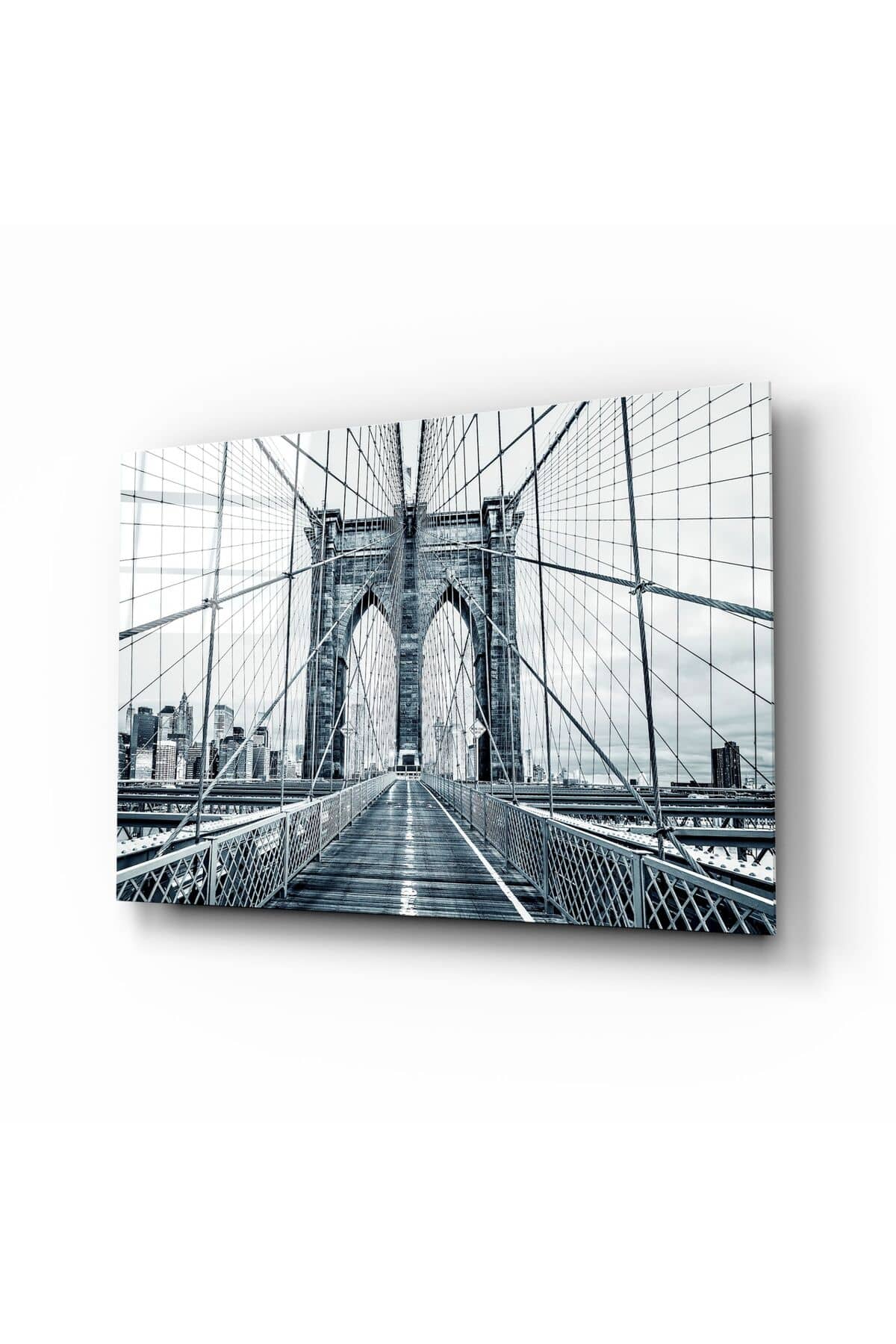 Brooklyn Köprüsü Cam Tablo | Hediyelik, Dekoratif, Ofis, Mutfak
