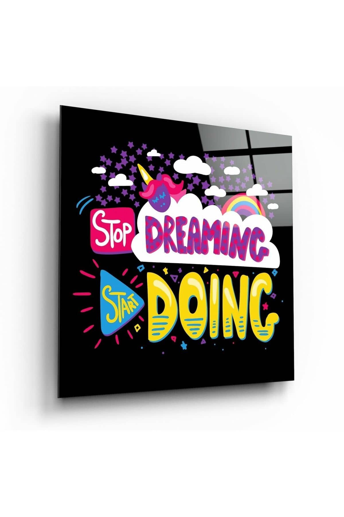 “Start Doing” Cam Tablo | Hediyelik, Dekoratif, Ofis, Mutfak