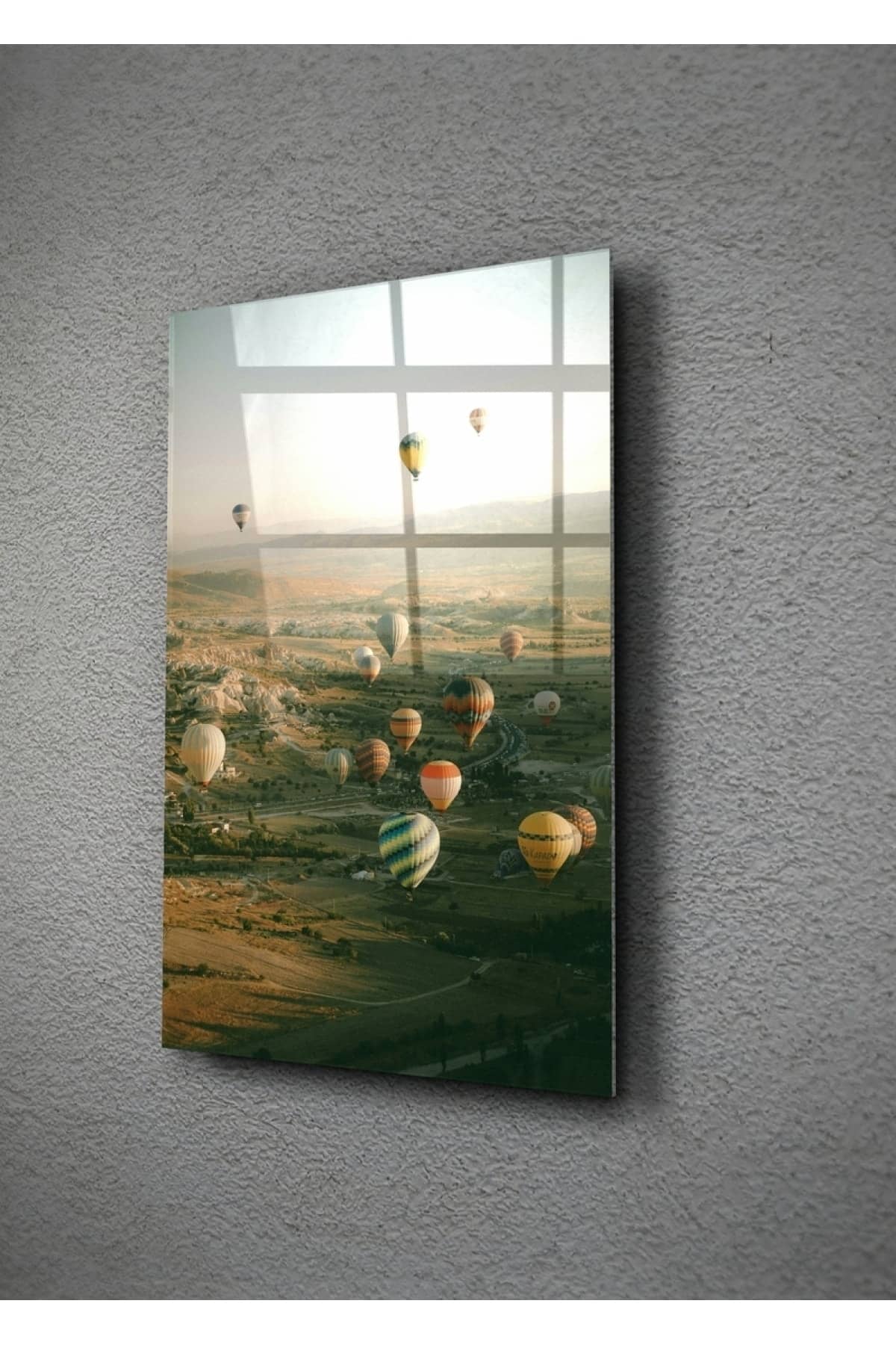 Kapadokya'nın Balonları Cam Tablo