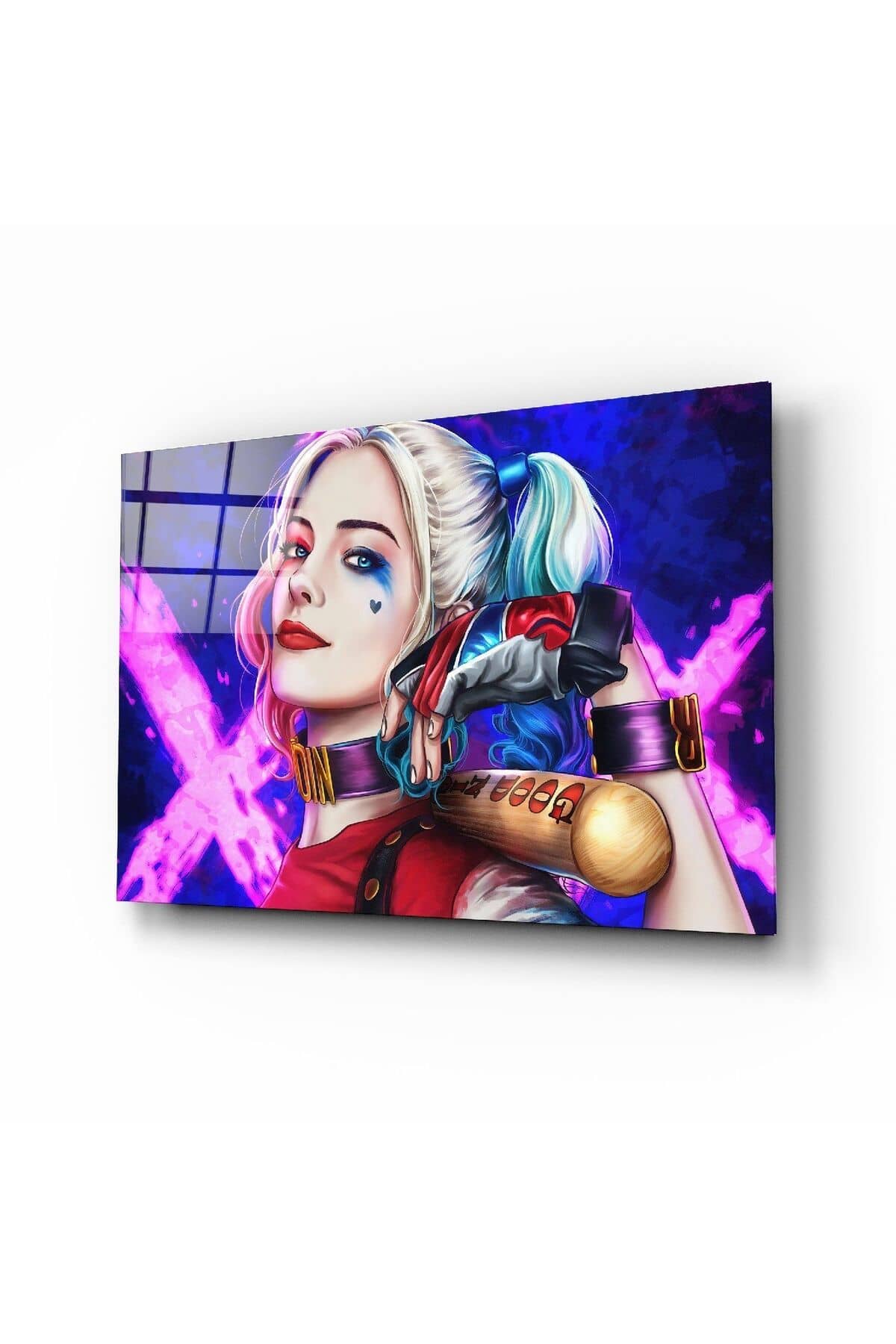 Harley Quinn Cam Tablo No:6066 | Hediyelik, Dekoratif, Ofis, Mutfak