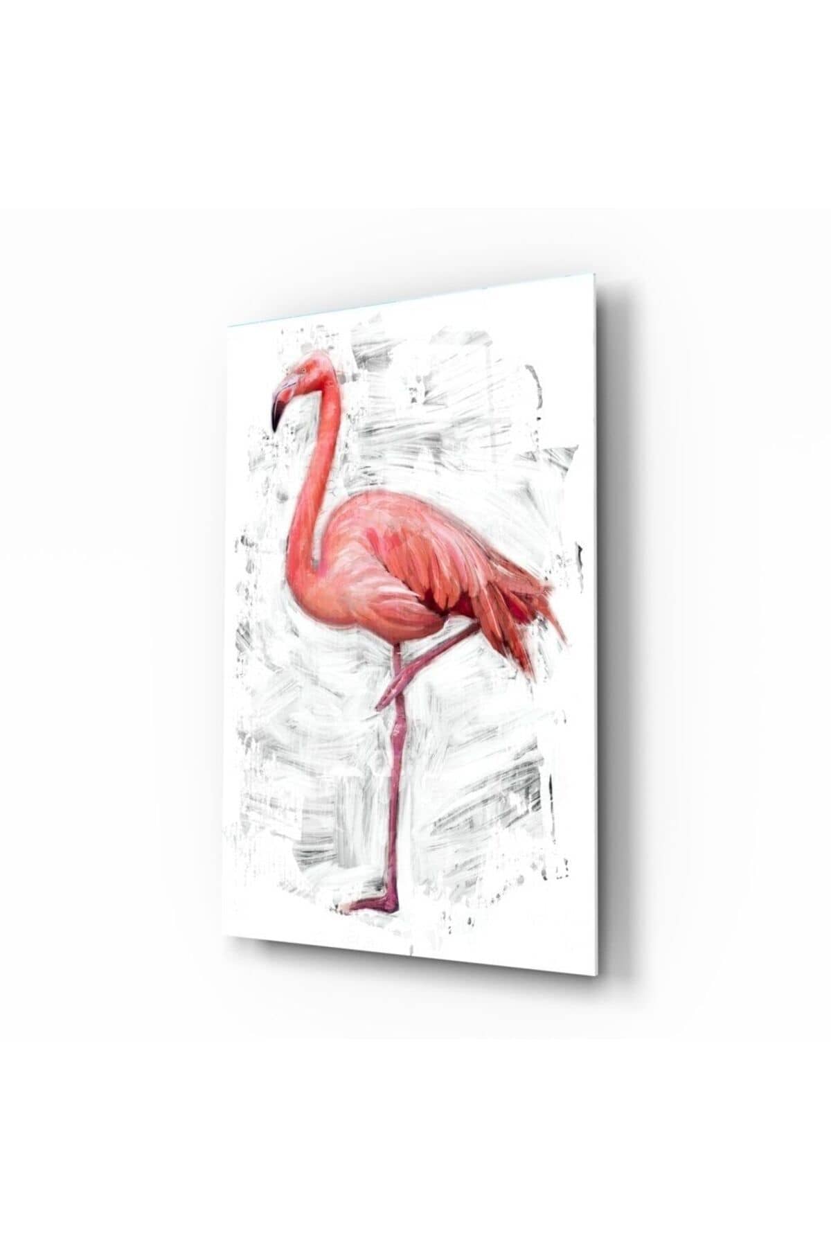 Flamingo Cam Tablo | Hediyelik, Dekoratif, Ofis, Mutfak