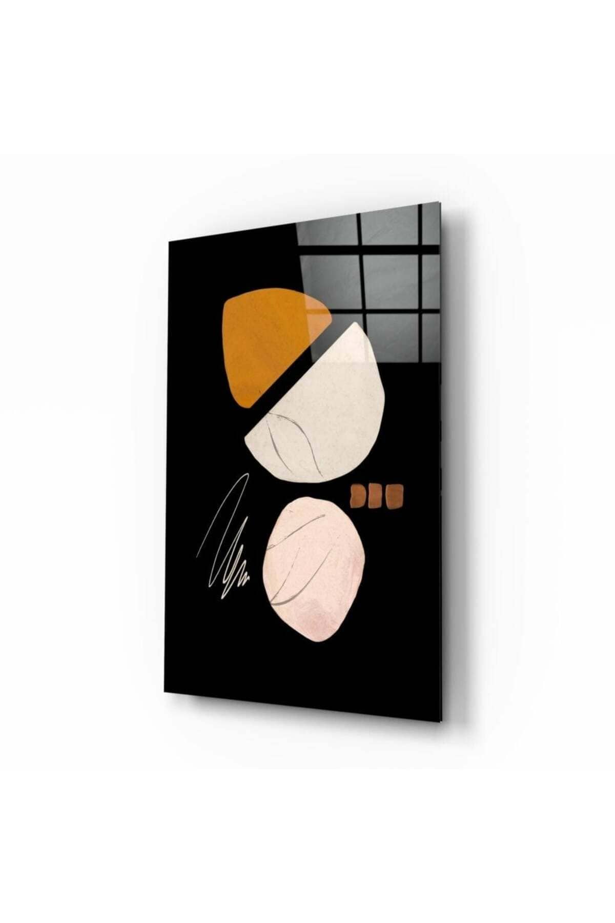Abstract Palamut Cam Tablo | Hediyelik, Dekoratif, Ofis, Mutfak