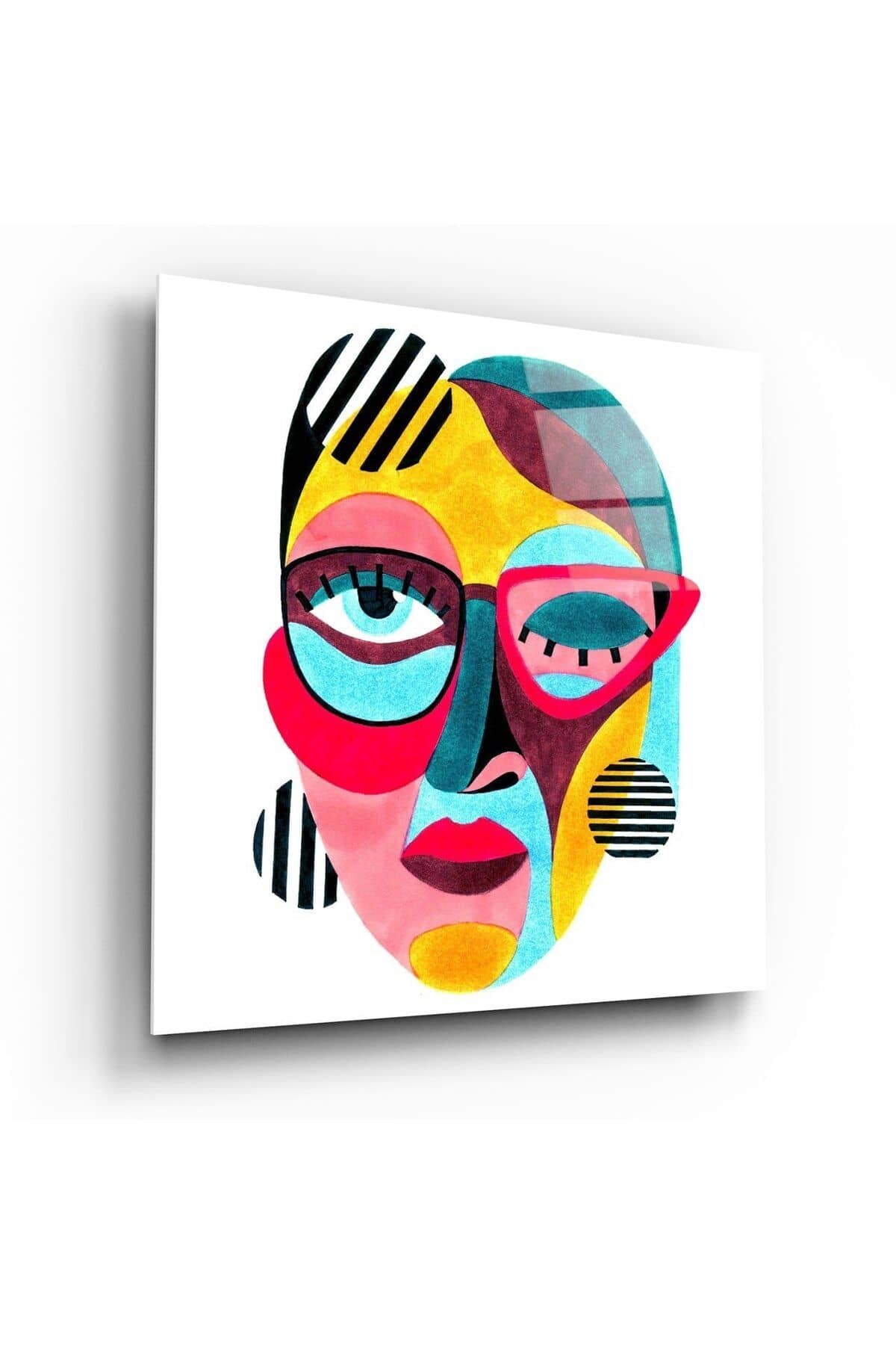 Abstract Cam Tablo | Hediyelik, Dekoratif, Ofis, Mutfak
