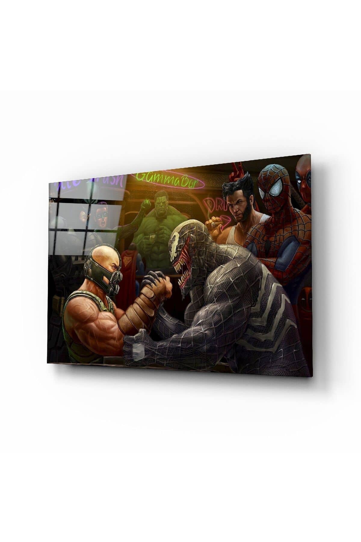 Venom vs Bane Cam Tablo | Hediyelik, Dekoratif, Ofis, Mutfak