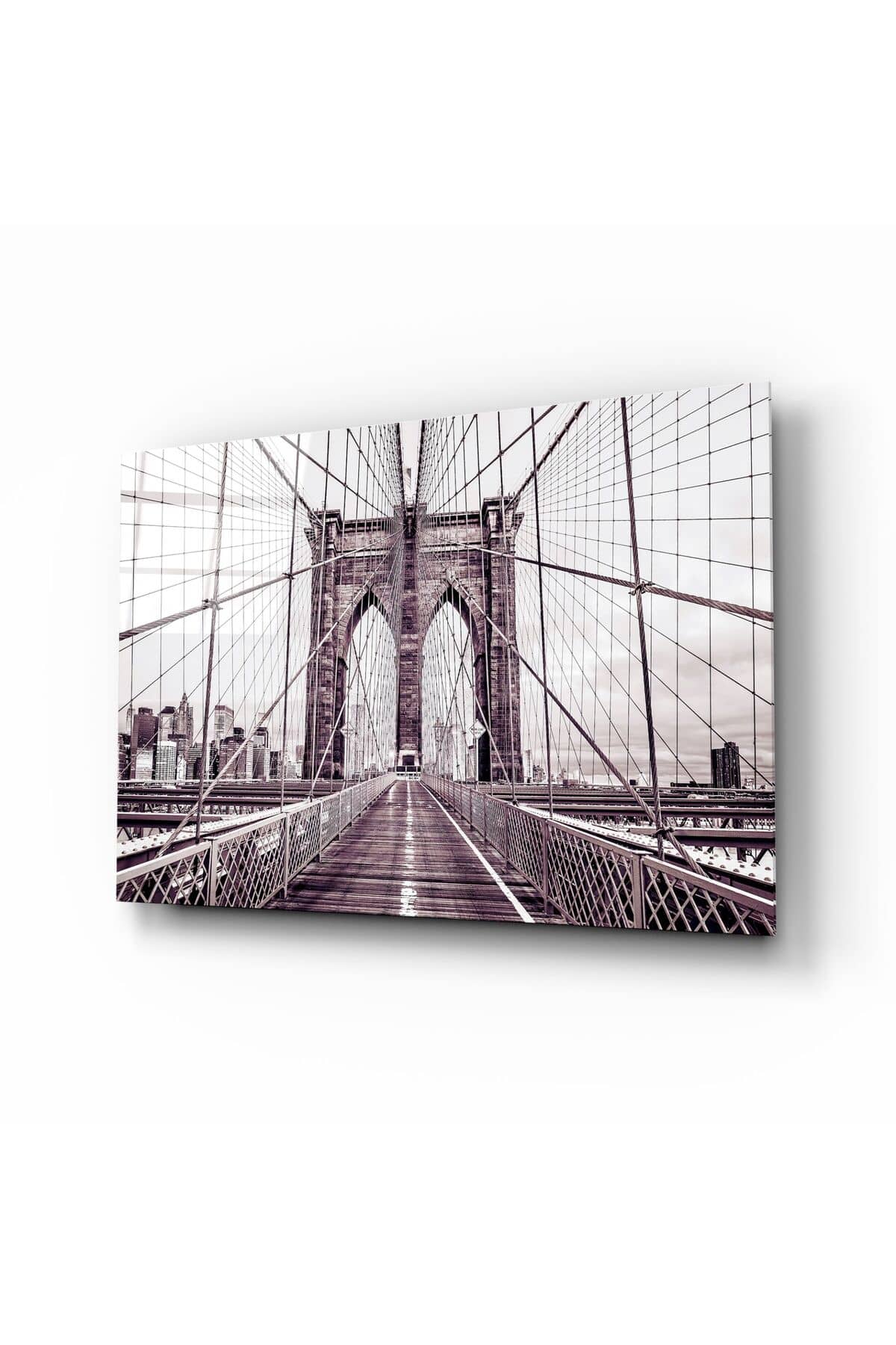 Brooklyn Köprüsü Cam Tablo | Hediyelik, Dekoratif, Ofis, Mutfak