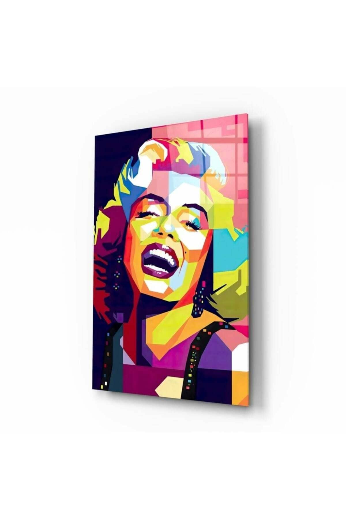 Marilyn Monroe Cam Tablo | Hediyelik, Dekoratif, Ofis, Mutfak