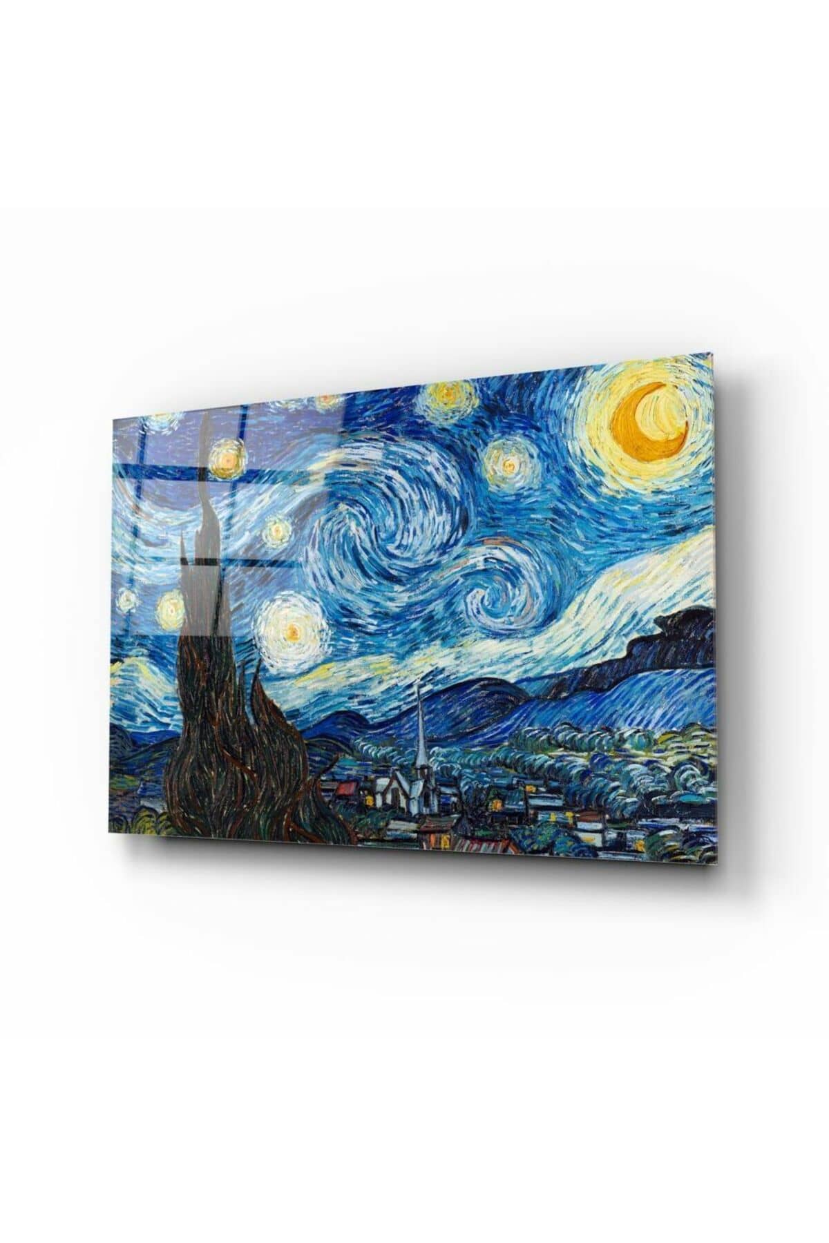 Van Gogh Stary at Night Cam Tablo | Hediyelik, Dekoratif, Ofis, Mutfak