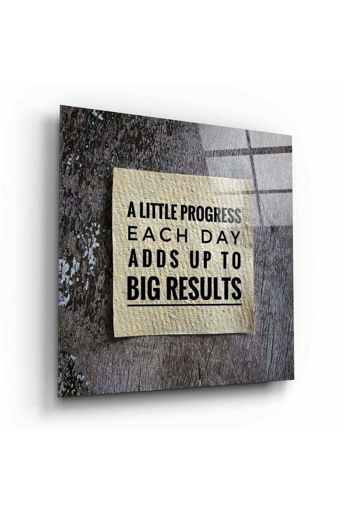 “Big Results” Cam Tablo | Hediyelik, Dekoratif, Ofis, Mutfak