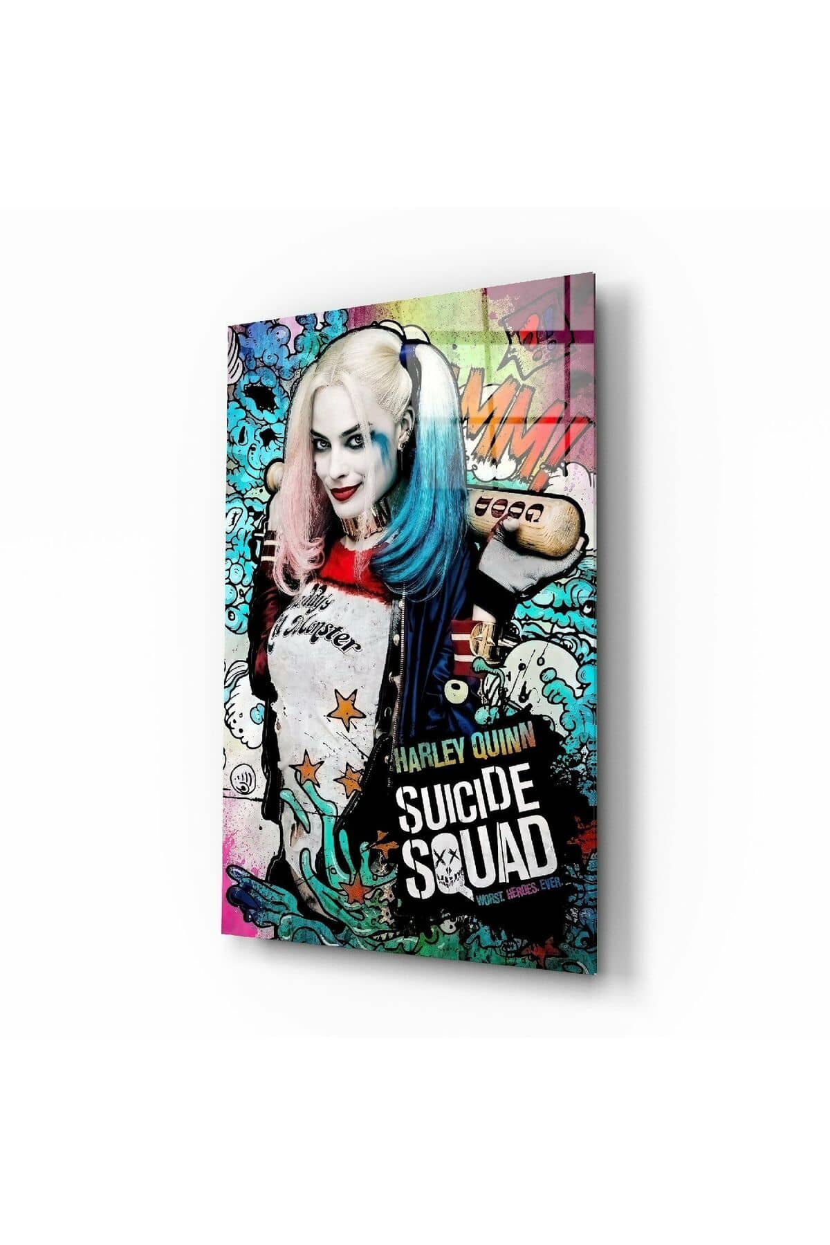 Harley Quinn Cam Tablo No:6068 | Hediyelik, Dekoratif, Ofis, Mutfak