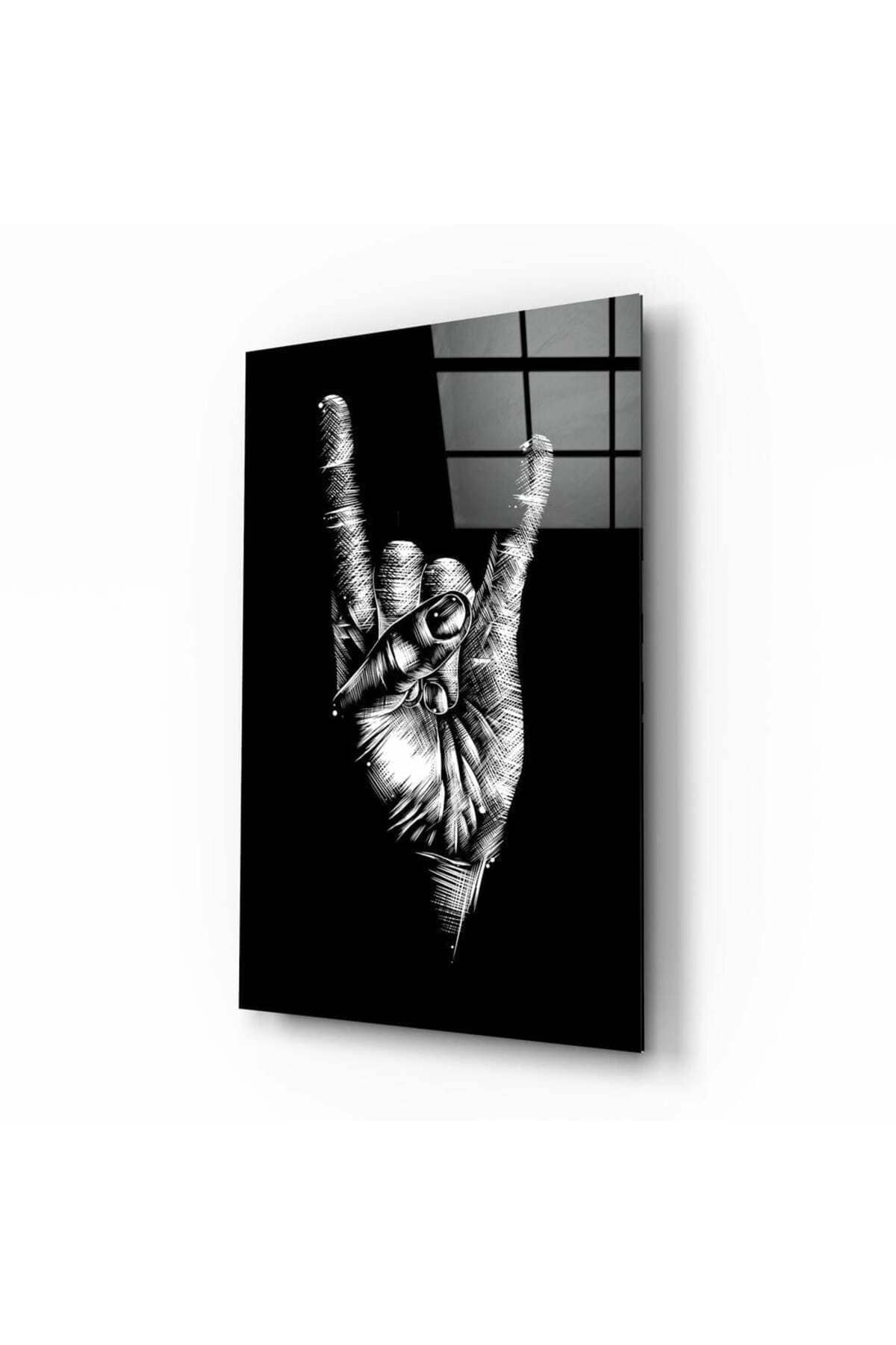 Horns Hands Cam Tablo | Hediyelik, Dekoratif, Ofis, Mutfak