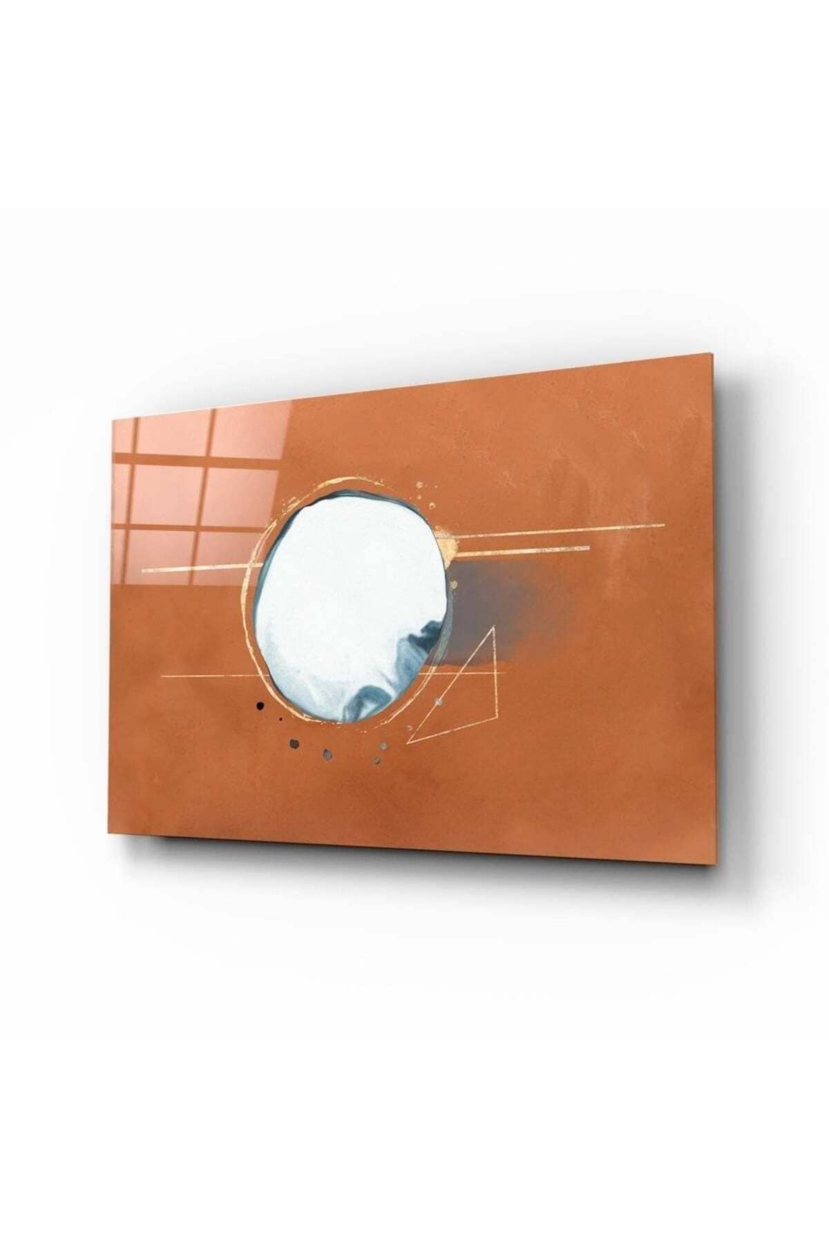Abstract Tarçın Cam Tablo | Hediyelik, Dekoratif, Ofis, Mutfak