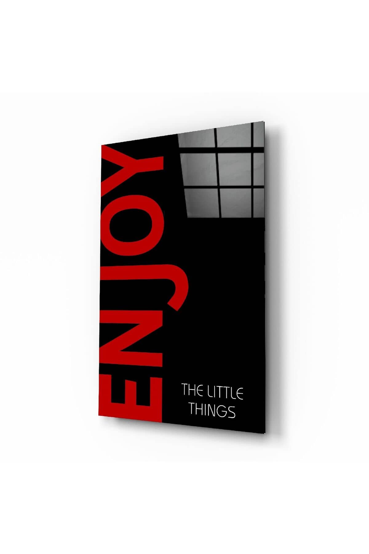 ''Enjoy'' Cam Tablo | Hediyelik, Dekoratif, Ofis, Mutfak