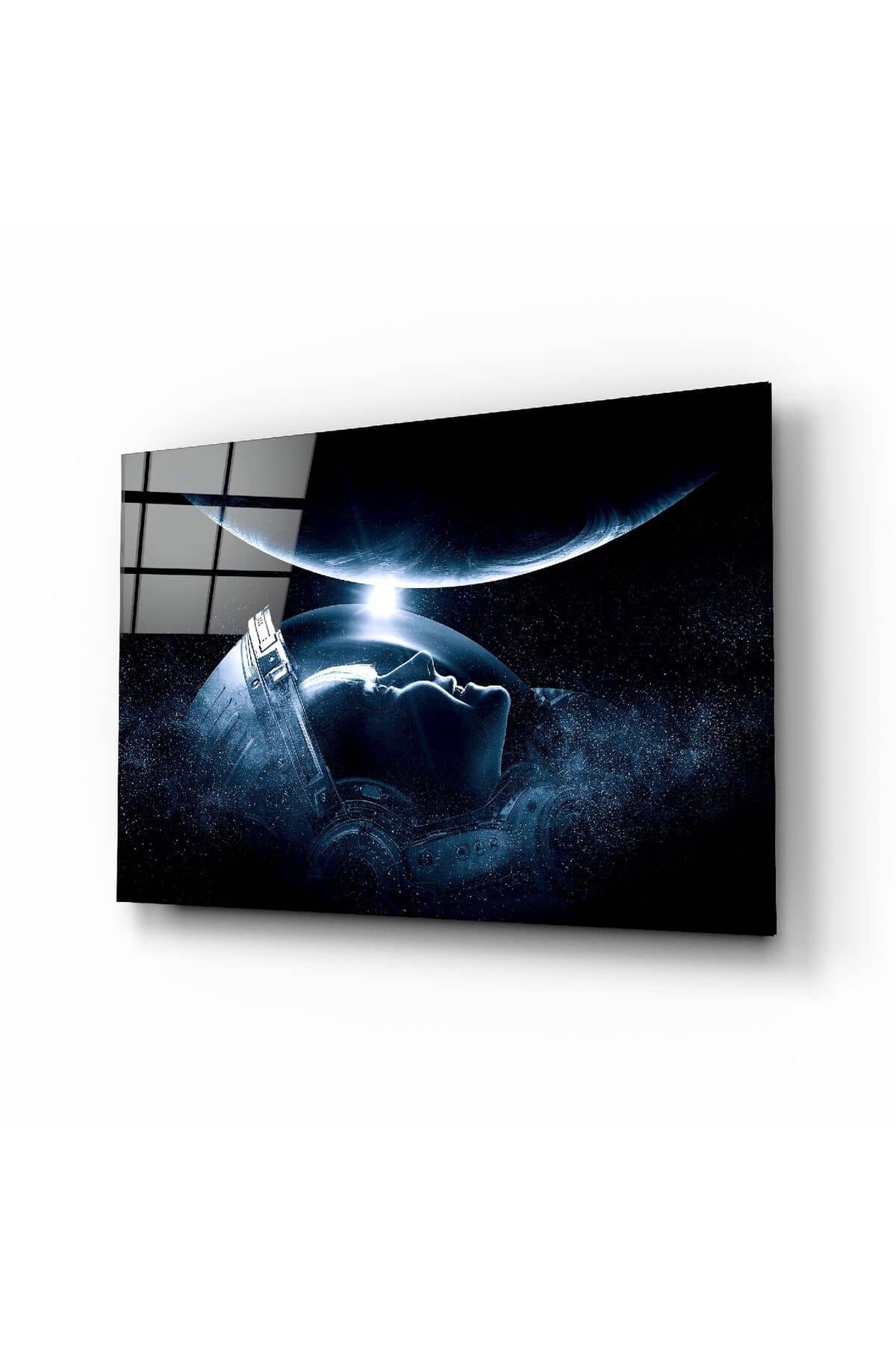 Astronotun Görüşü Cam Tablo | Hediyelik, Dekoratif, Ofis, Mutfak