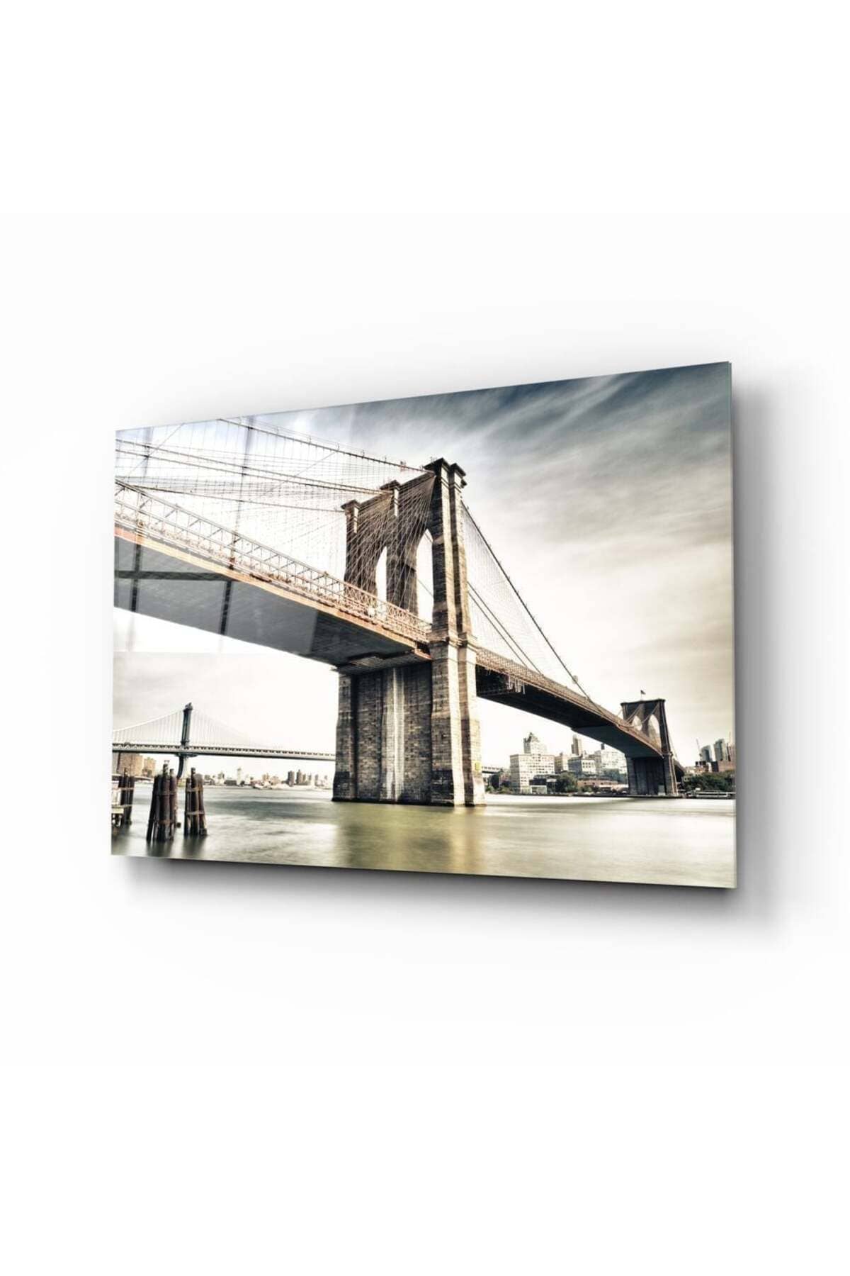 Brooklyn Köprüsü Cam Tablo | Hediyelik, Dekoratif, Ofis, Mutfak