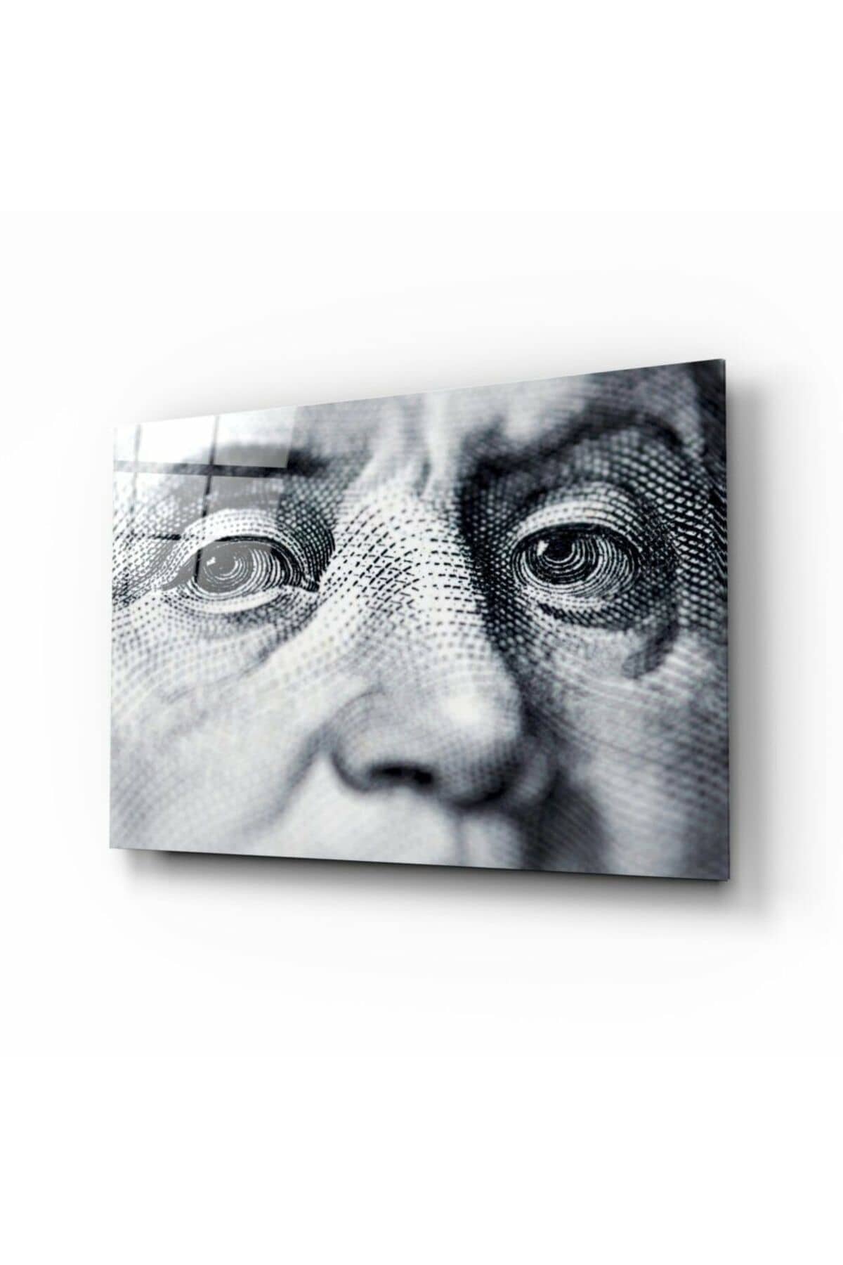 Benjamin Franklin Cam Tablo | Hediyelik, Dekoratif, Ofis, Mutfak