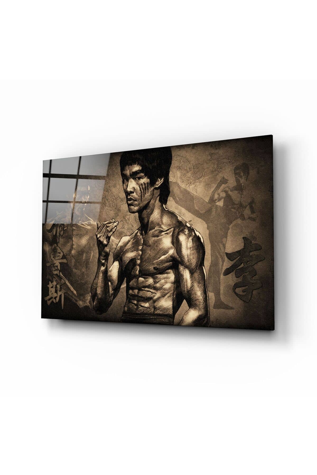 Bruce Lee Cam Tablo | Hediyelik, Dekoratif, Ofis, Mutfak