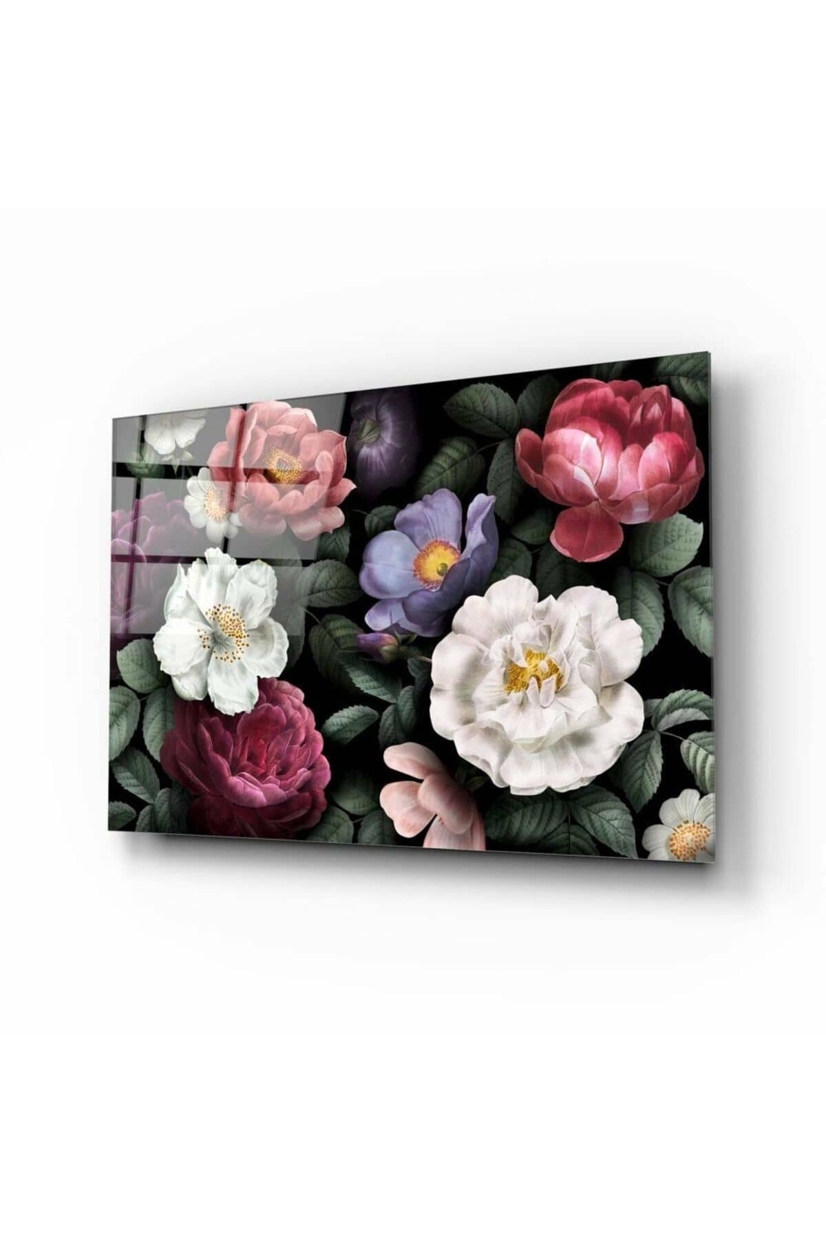 Floral Cam Tablo | Hediyelik, Dekoratif, Ofis, Mutfak
