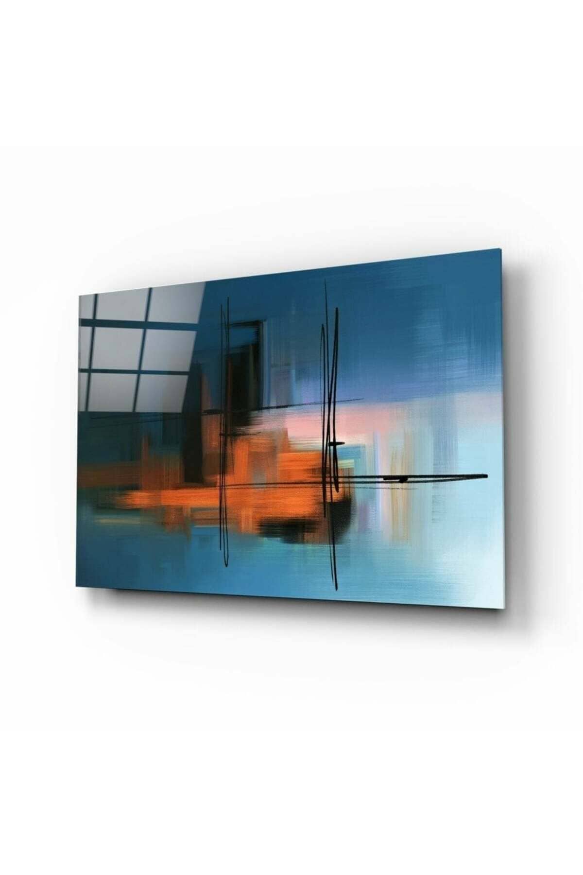 Abstract Silüet Cam Tablo | Hediyelik, Dekoratif, Ofis, Mutfak