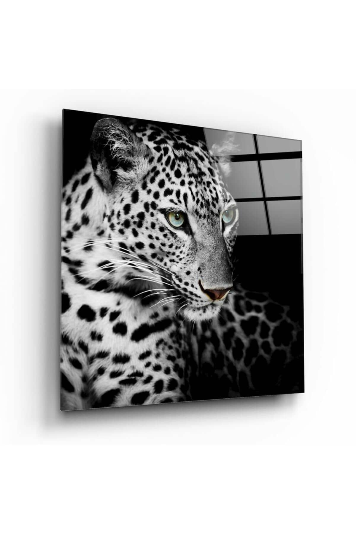 Leopar Cam Tablo No:2004 | Hediyelik, Dekoratif, Ofis, Mutfak