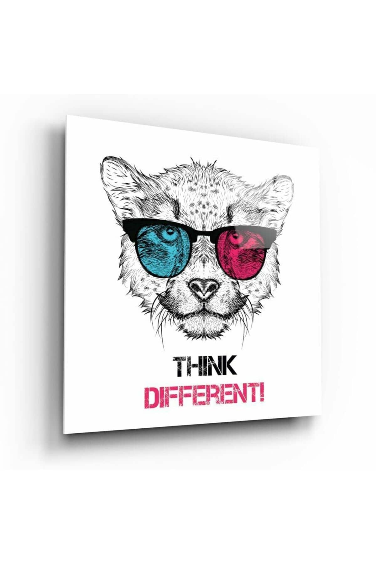 Think Different Cam Tablo No:1150 | Hediyelik, Dekoratif, Ofis, Mutfak