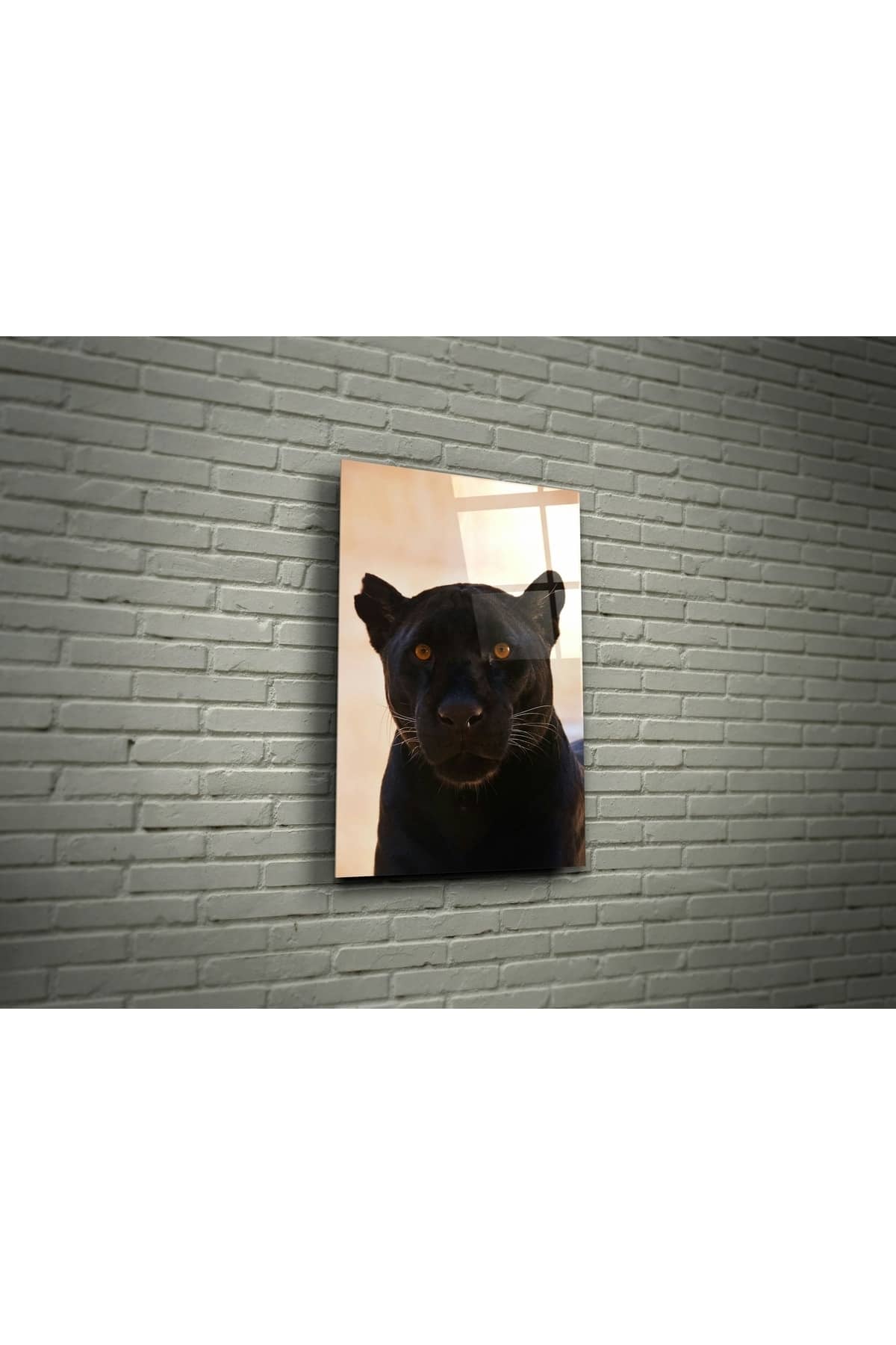 Gerçek Cam Tablo Jaguar 30*45
