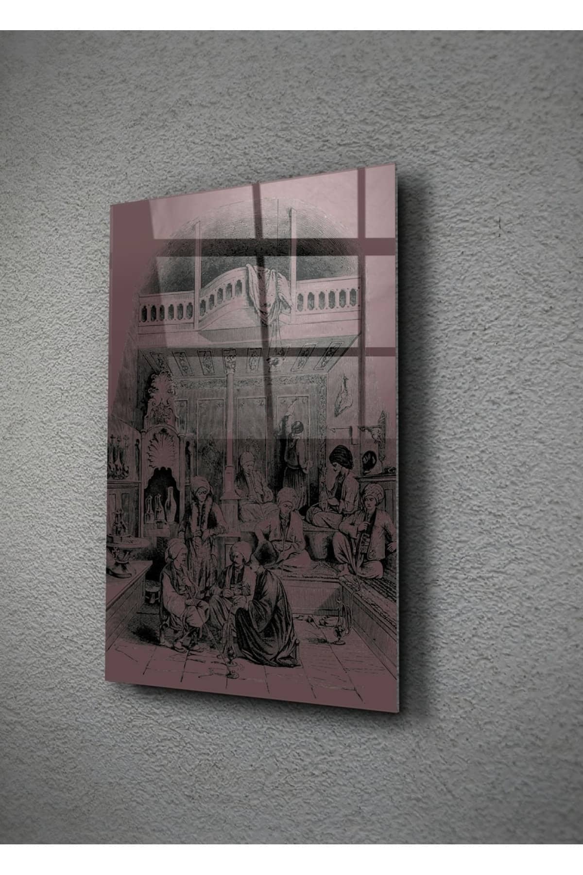 Osmanlı Kahvehanesi Cam Tablo