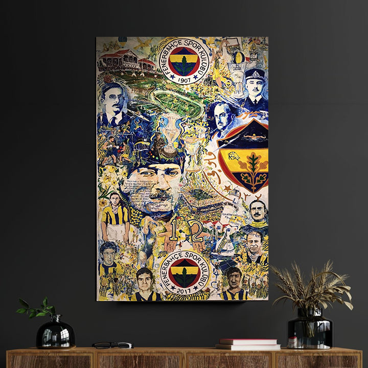 Fenerbahçe Kolaj cam tablo