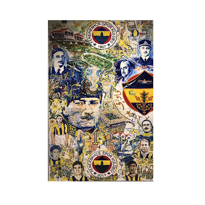 Fenerbahçe Kolaj cam tablo