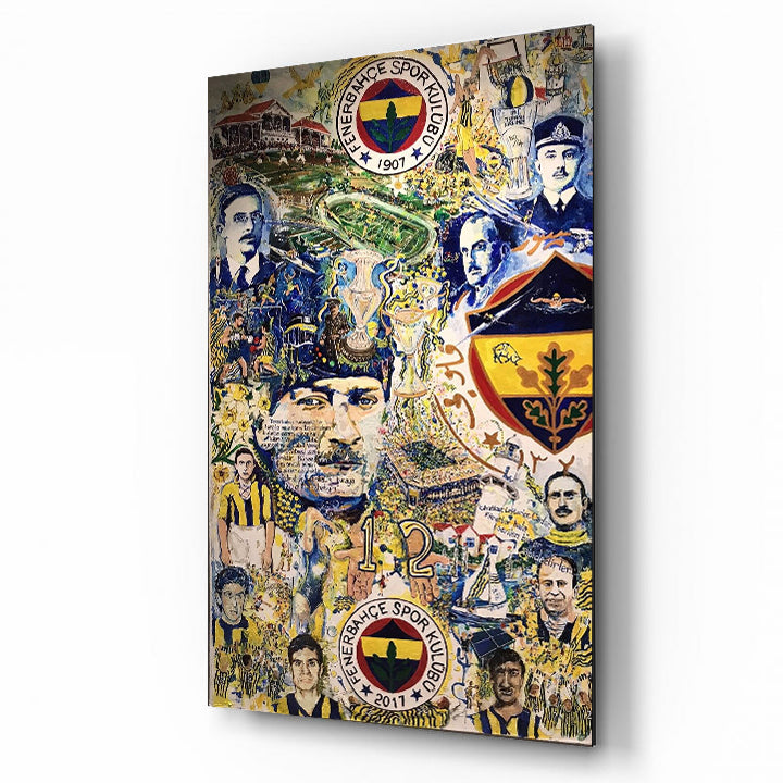 Fenerbahçe Kolaj cam tablo