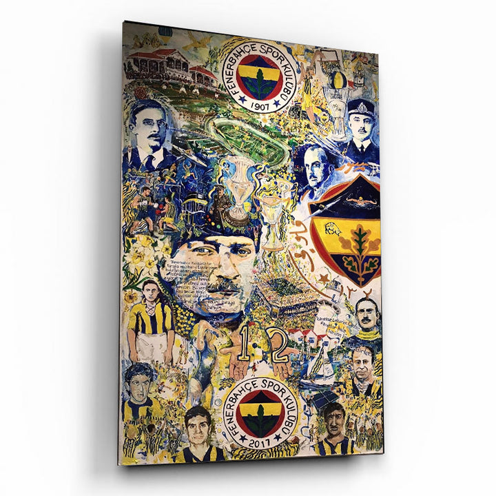 Fenerbahçe Kolaj cam tablo