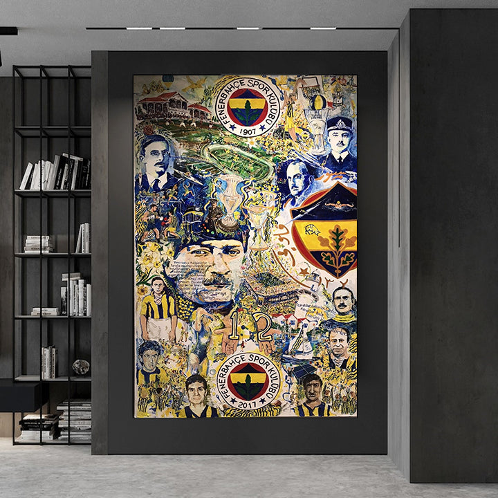 Fenerbahçe Kolaj cam tablo