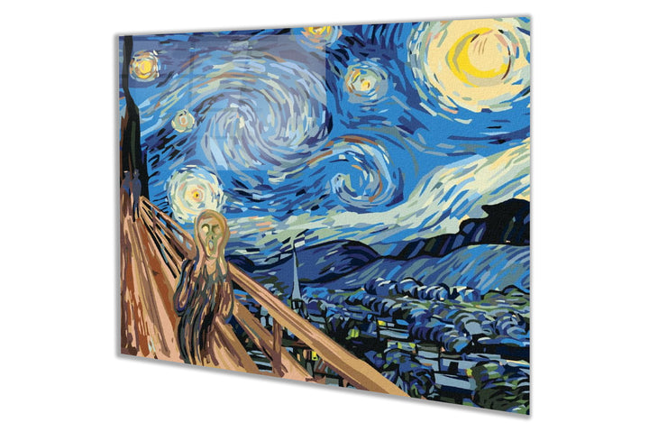Mutfak Cam Ocak Arkası Koruyucu Tezgah Ankastre Arkası Koruyucu Vangogh