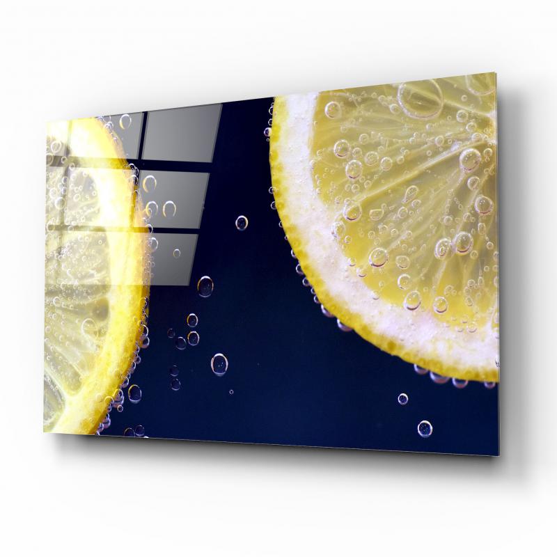 Limon Dilimleri Cam Tablo