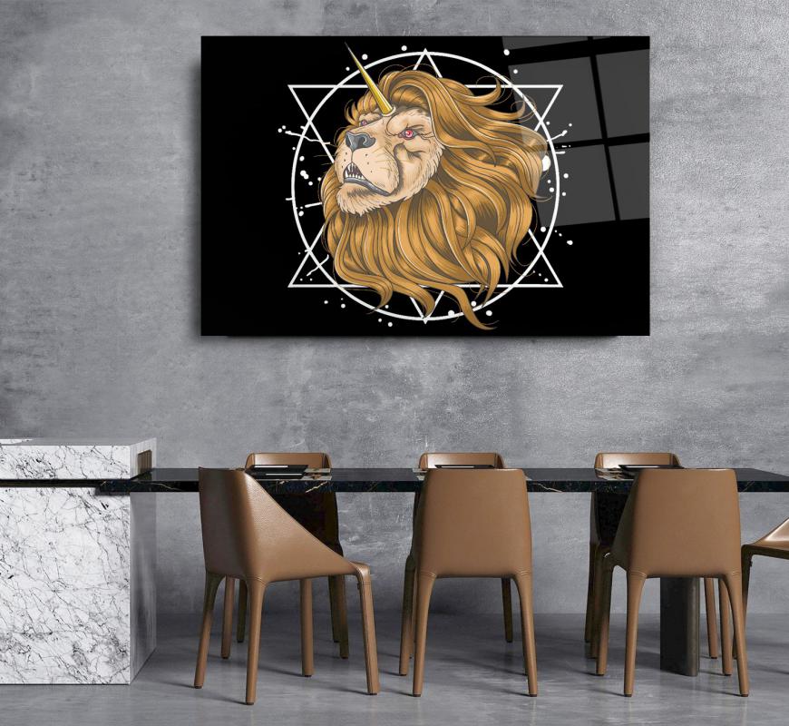 Aslan Cam Tablo